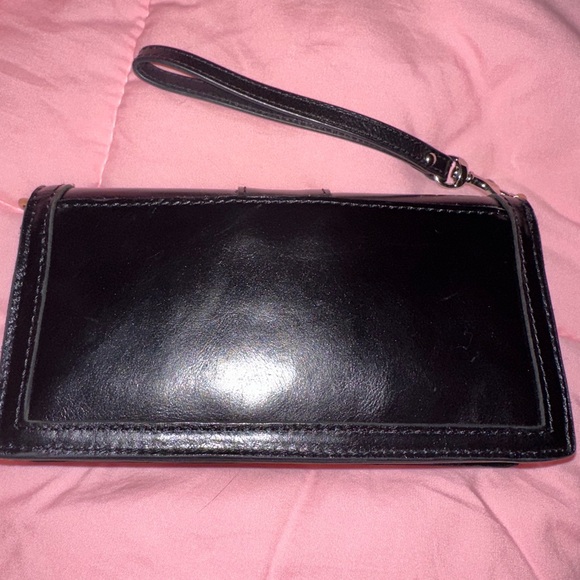 Patricia Nash Black Leather Wristlet Clutch - Picture 2 of 10